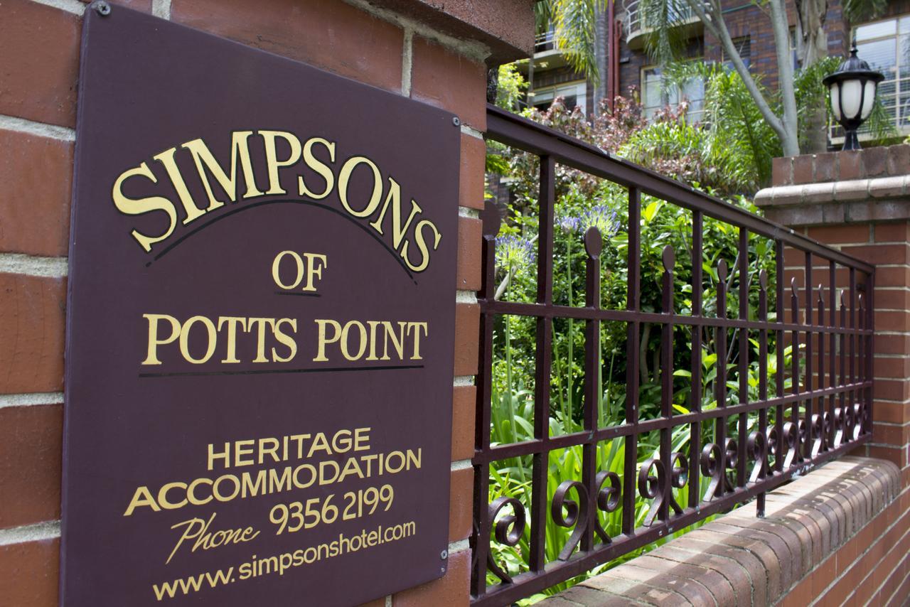 Simpsons Of Potts Point Hotell Sydney Eksteriør bilde